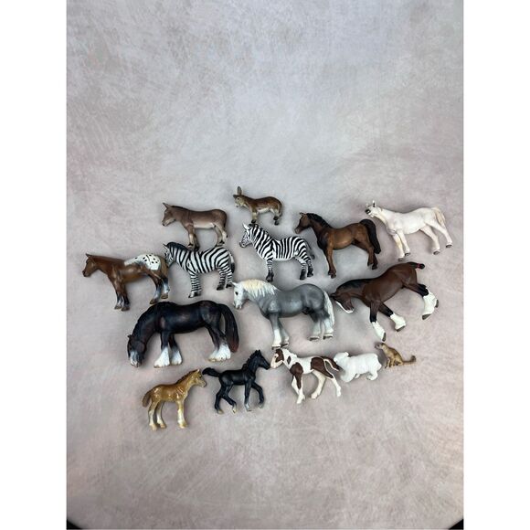 Schleich Horse Zebra Donkey Foal Lot HTF Retired 14 Total - Picture 8 of 11